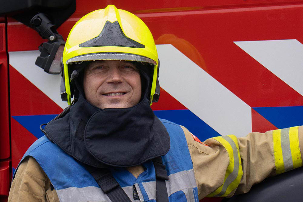 Adwin Peeks bij de Brandweer
